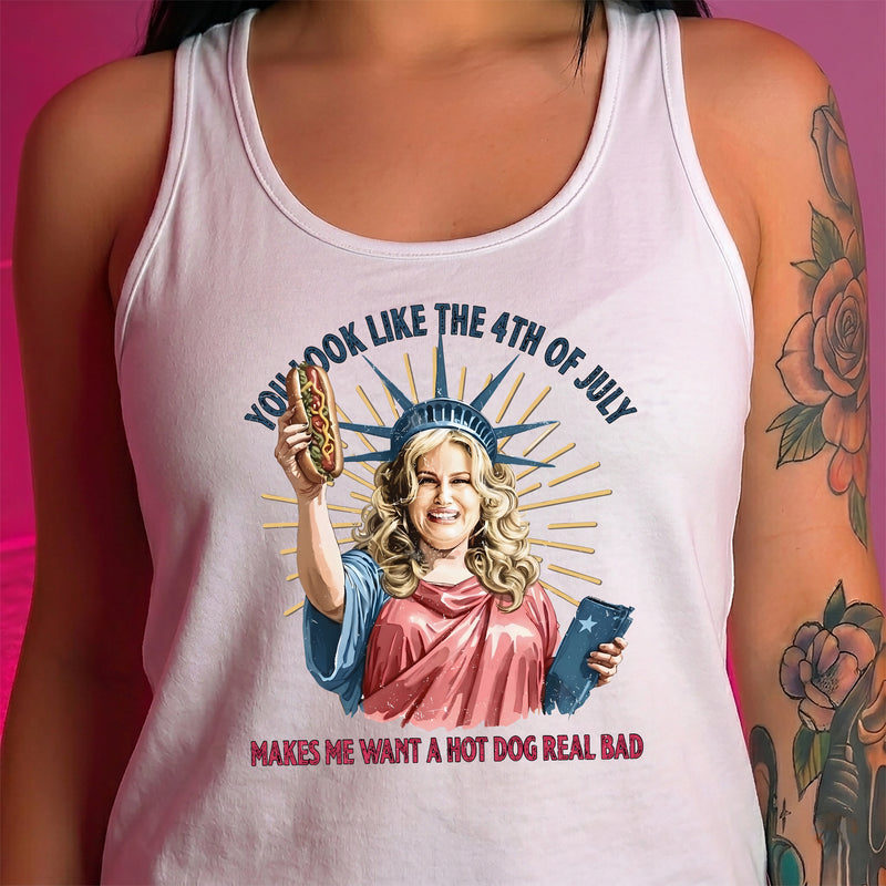 Statue Of Liberty 4th Of July Hot Dog - DTF Transfer