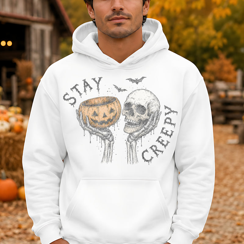 Stay Creepy, Skull & Pumpkin -  DTF Transfer