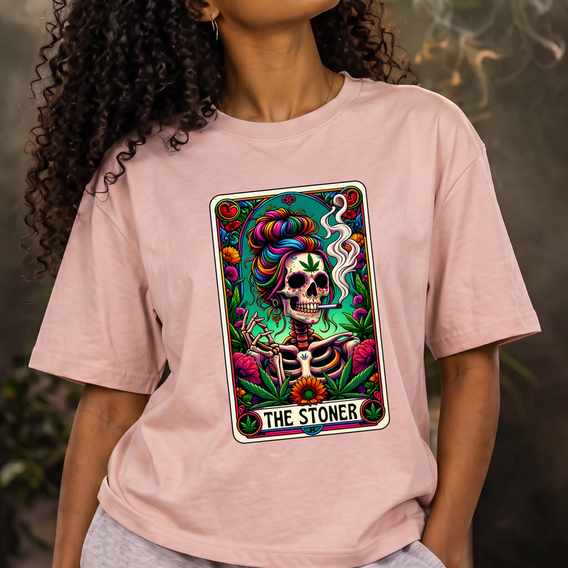 The Stoner Sugar Skull Tarot Card - DTF Transfer