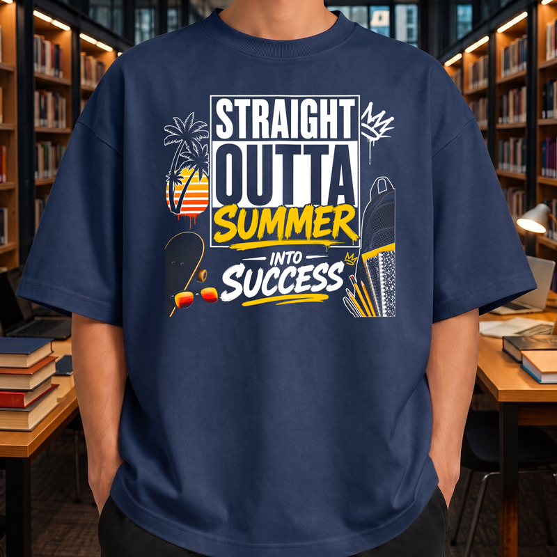 Straight Outta Summer Skater Varsity - DTF Transfer
