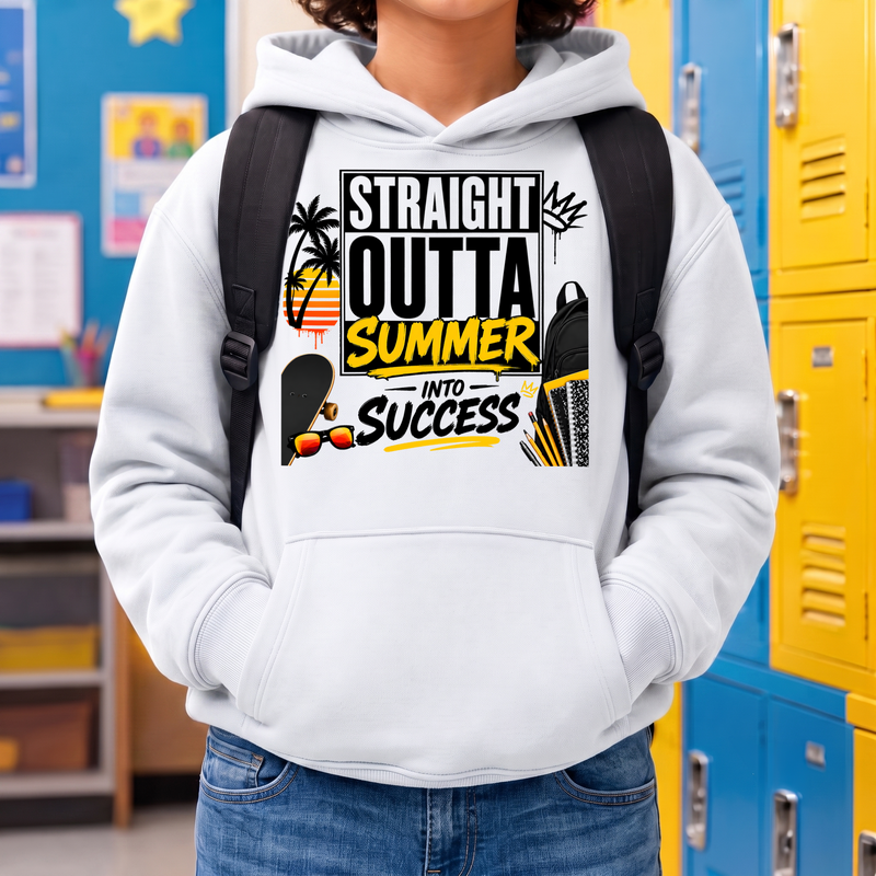 Straight Outta Summer Skater Varsity - DTF Transfer