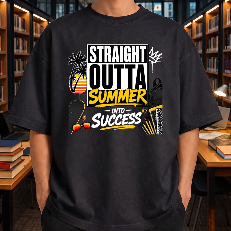 Straight Outta Summer Skater Varsity - DTF Transfer