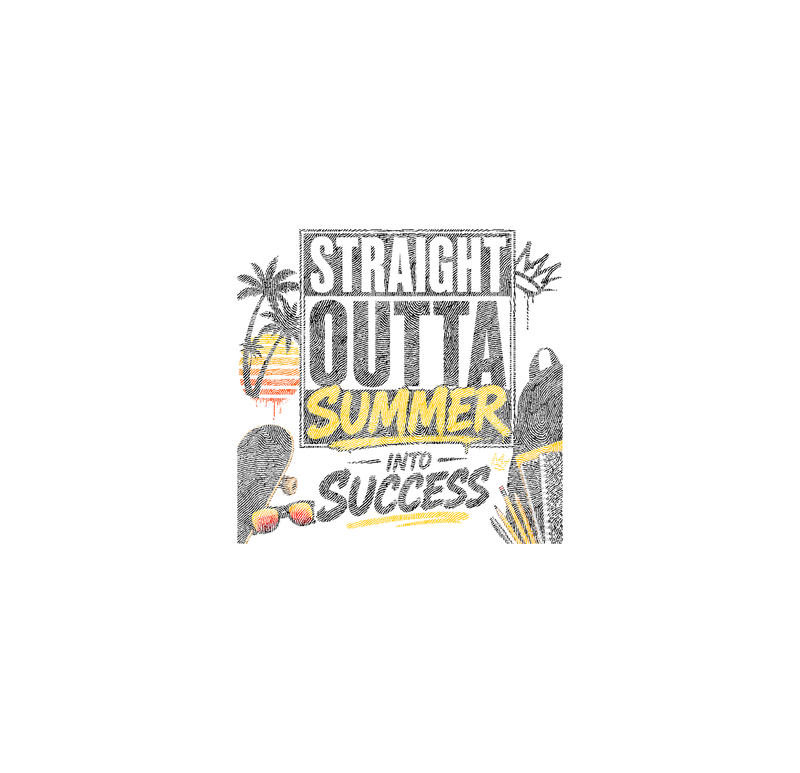 Straight Outta Summer Skater Varsity - DTF Transfer