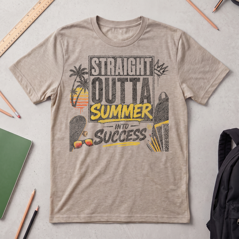 Straight Outta Summer Skater Varsity - DTF Transfer