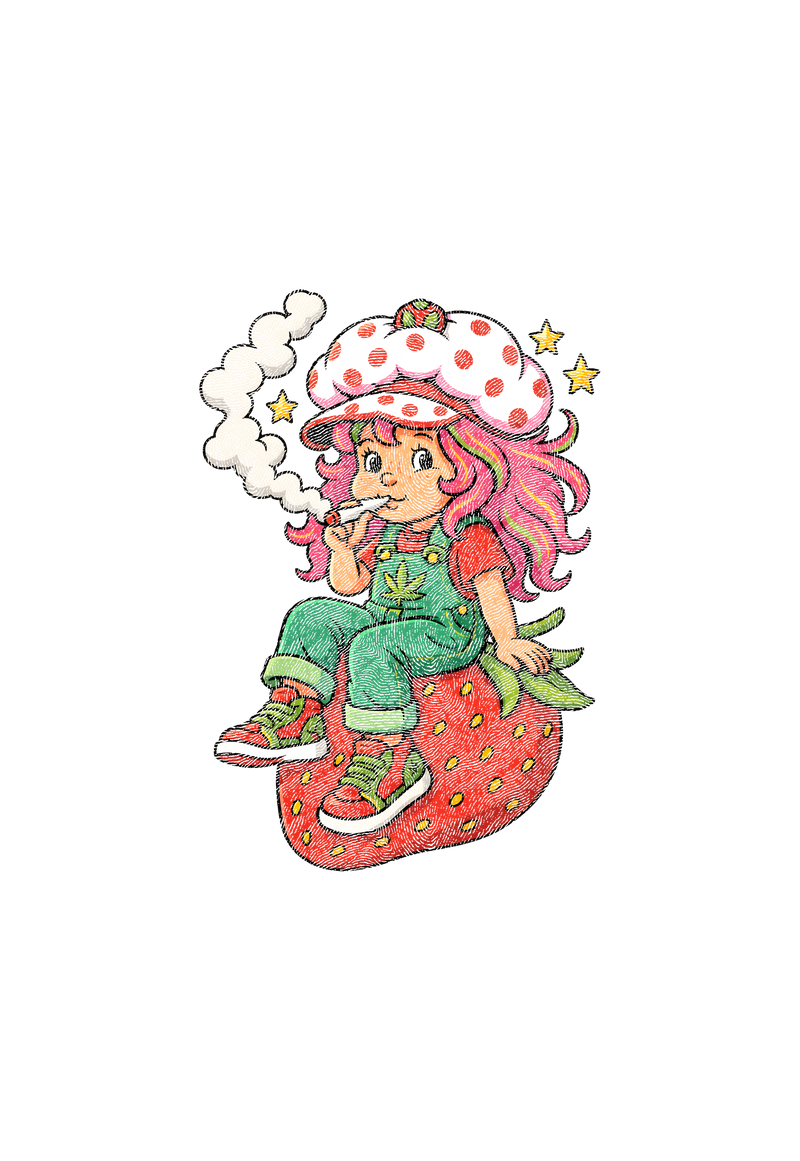 Strawberry Sweetness Retro Cartoon - DTF Transfer
