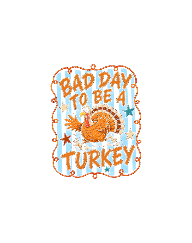 Striped Sarcastic Thanksgiving DTF Transfer