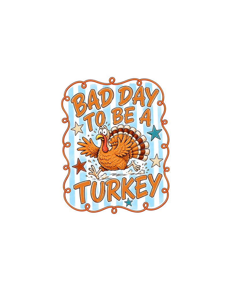 Striped Sarcastic Thanksgiving DTF Transfer