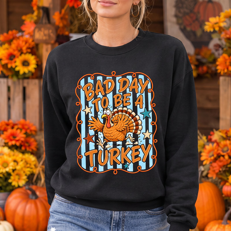 Striped Sarcastic Thanksgiving DTF Transfer