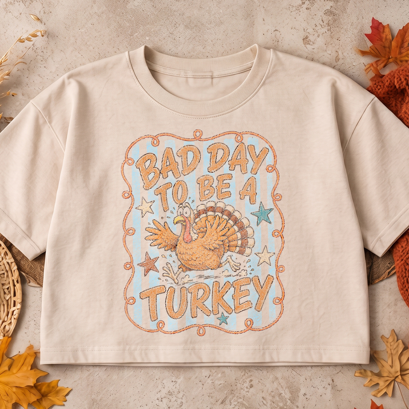Striped Sarcastic Thanksgiving DTF Transfer