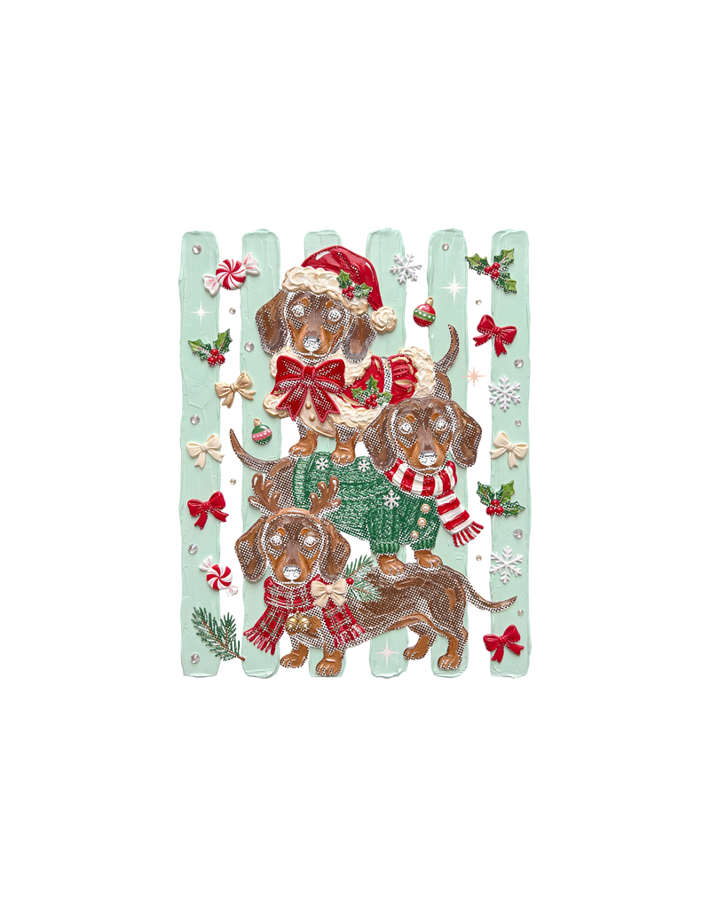 Christmas Wiener Dog Trio - DTF Transfer