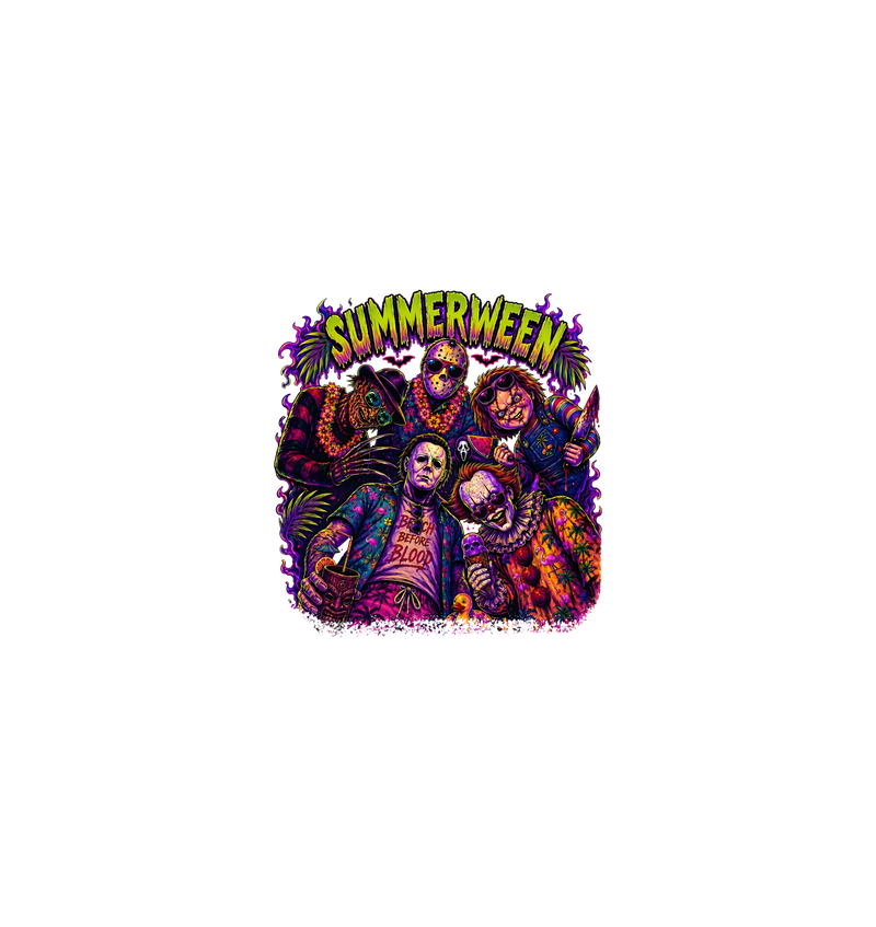 Slasher Summerween Vacation Neon Horror - DTF Transfer