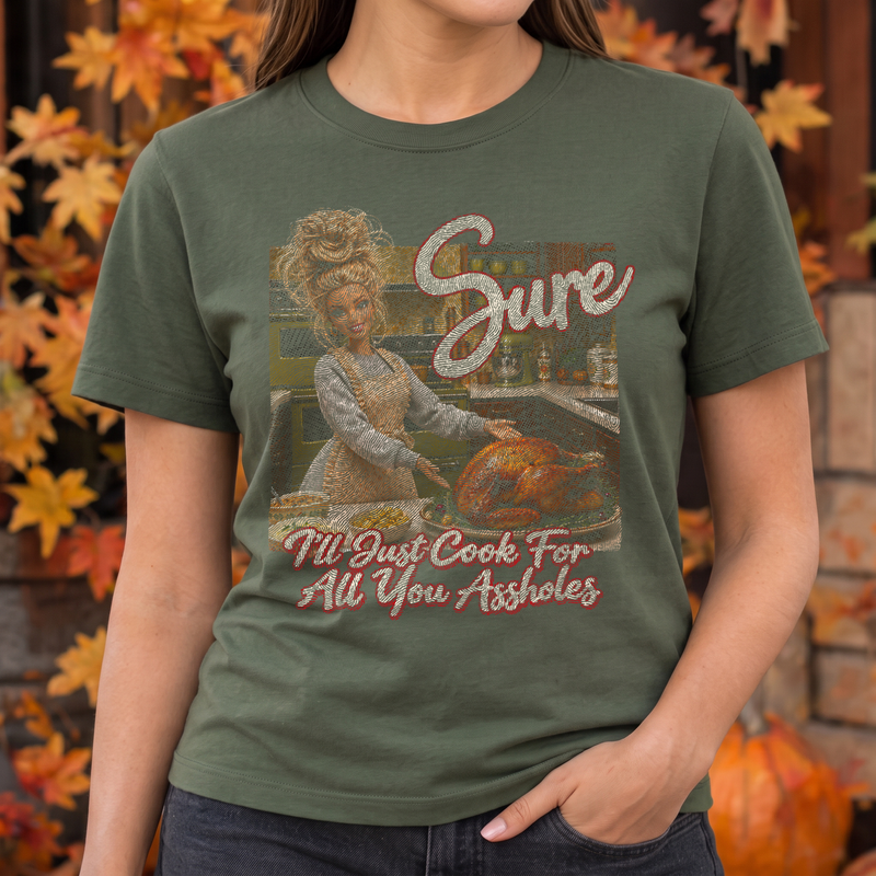Sarcastic Glam Fashion Doll Thanksgiving DTF Transfer