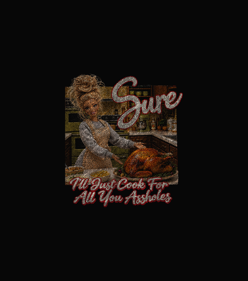 Sarcastic Glam Fashion Doll Thanksgiving DTF Transfer