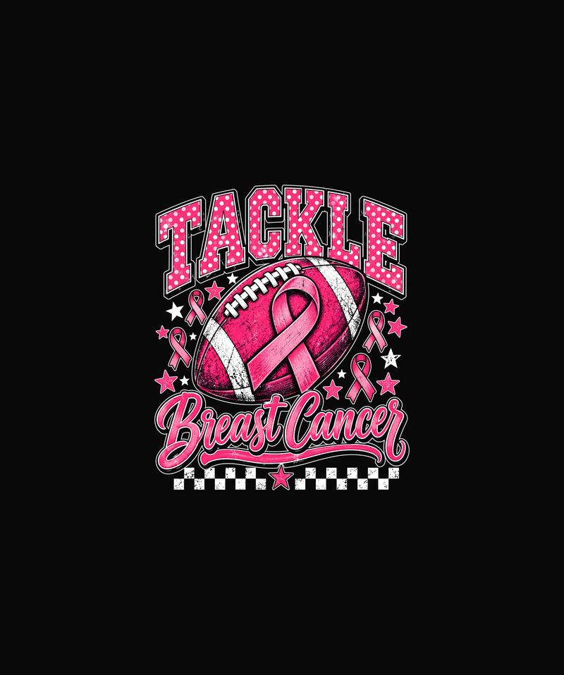 Polka Dot Collegiate Football Awareness DTF Transfer