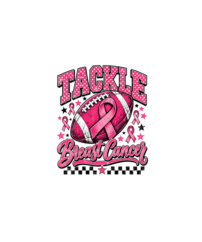Polka Dot Collegiate Football Awareness DTF Transfer