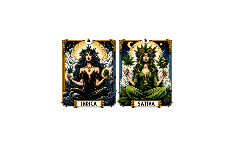 Indica & Sativa Goddess Tarot Cards - DTF Transfer