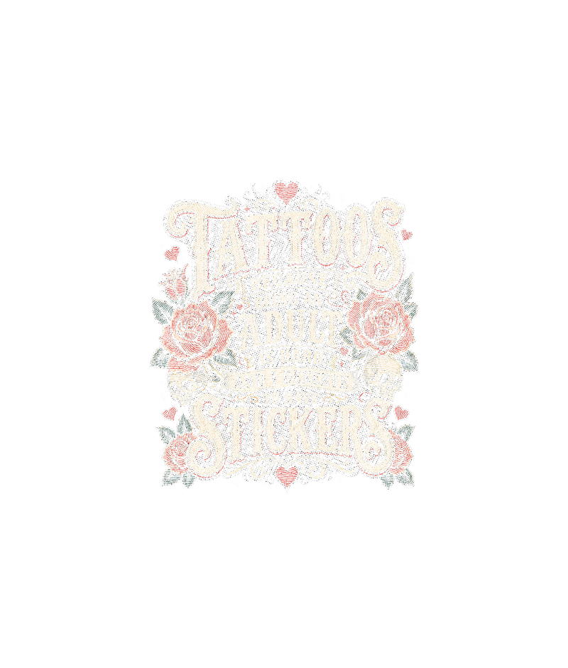 Vintage Tattooed Adult Stickers DTF Transfer