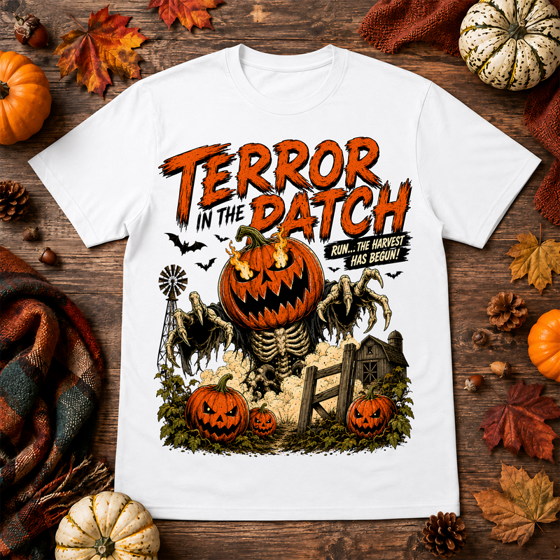 Terror In the Patch - Pumpkin Monster - DTF Transfer