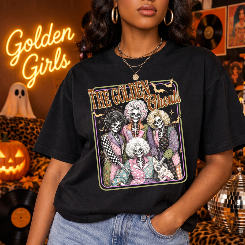 Retro Skeleton Squad Halloween DTF Transfer