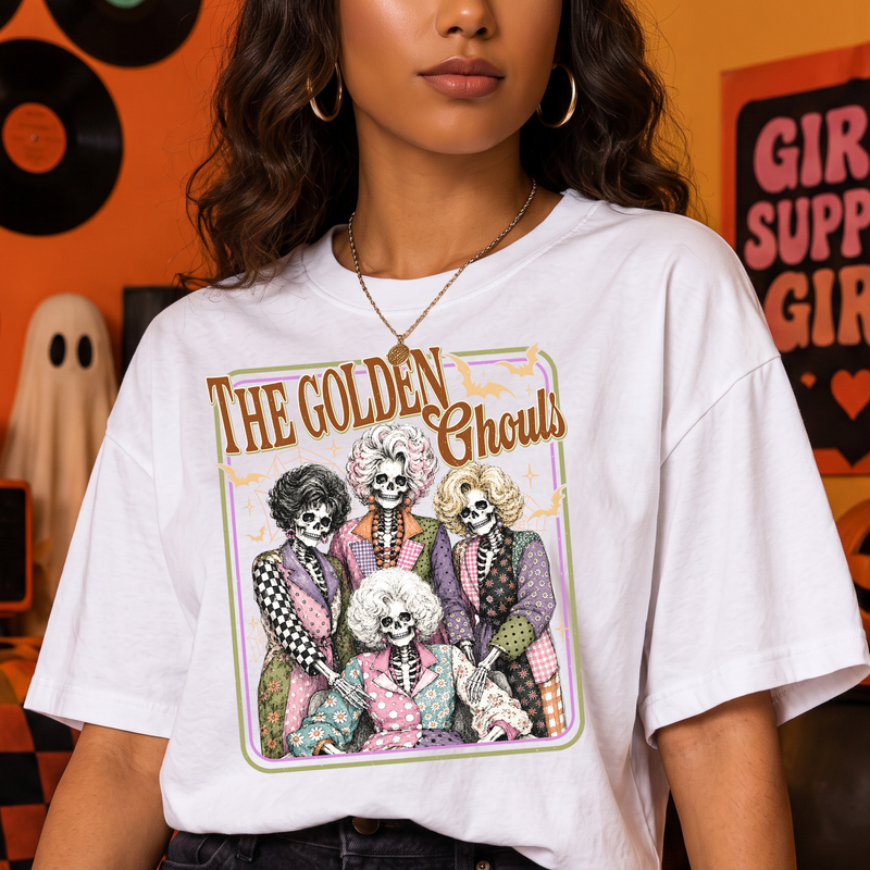 Retro Skeleton Squad Halloween DTF Transfer