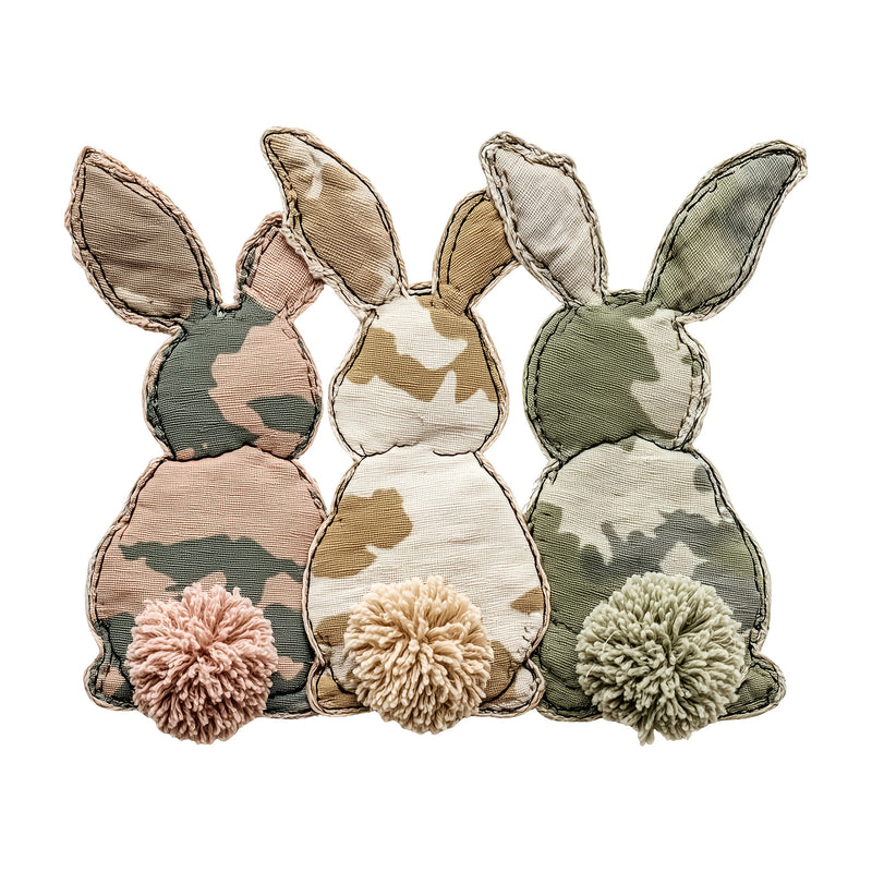 Triple Stitched Camo Bunnies - DTF Transfer