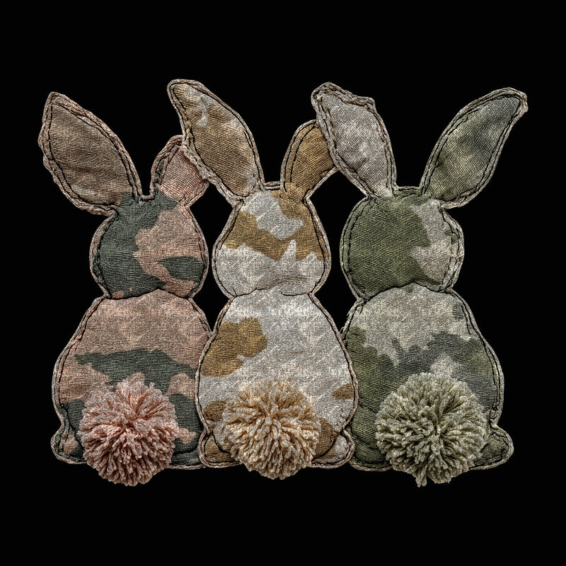 Triple Stitched Camo Bunnies - DTF Transfer