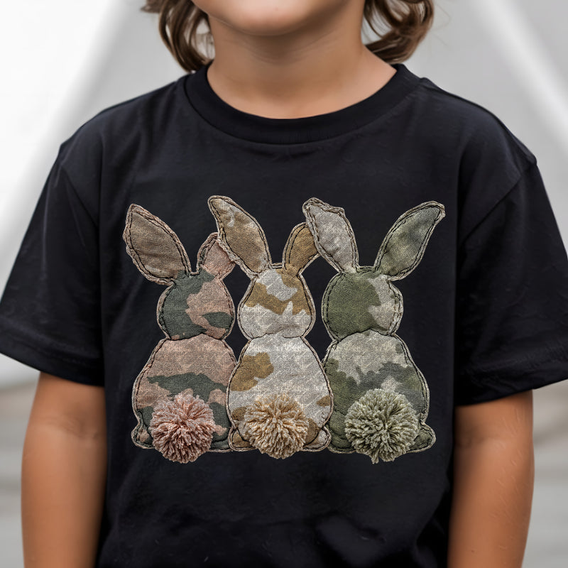 Triple Stitched Camo Bunnies - DTF Transfer