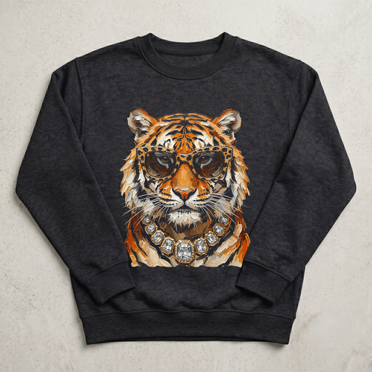Glam Tiger oil-paint brushstrokes - DTF Transfer
