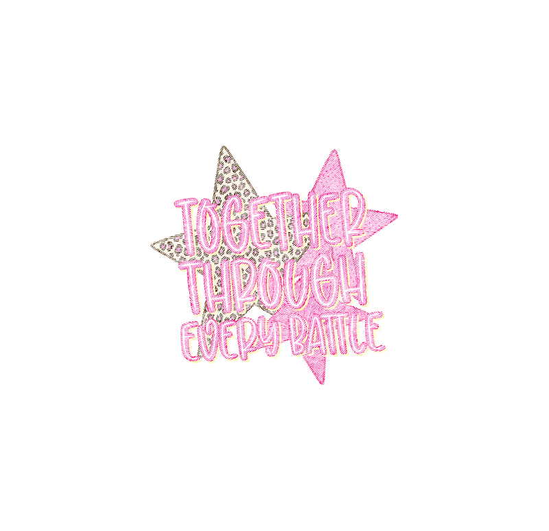 Pink Leopard Engraved Star DTF Transfer
