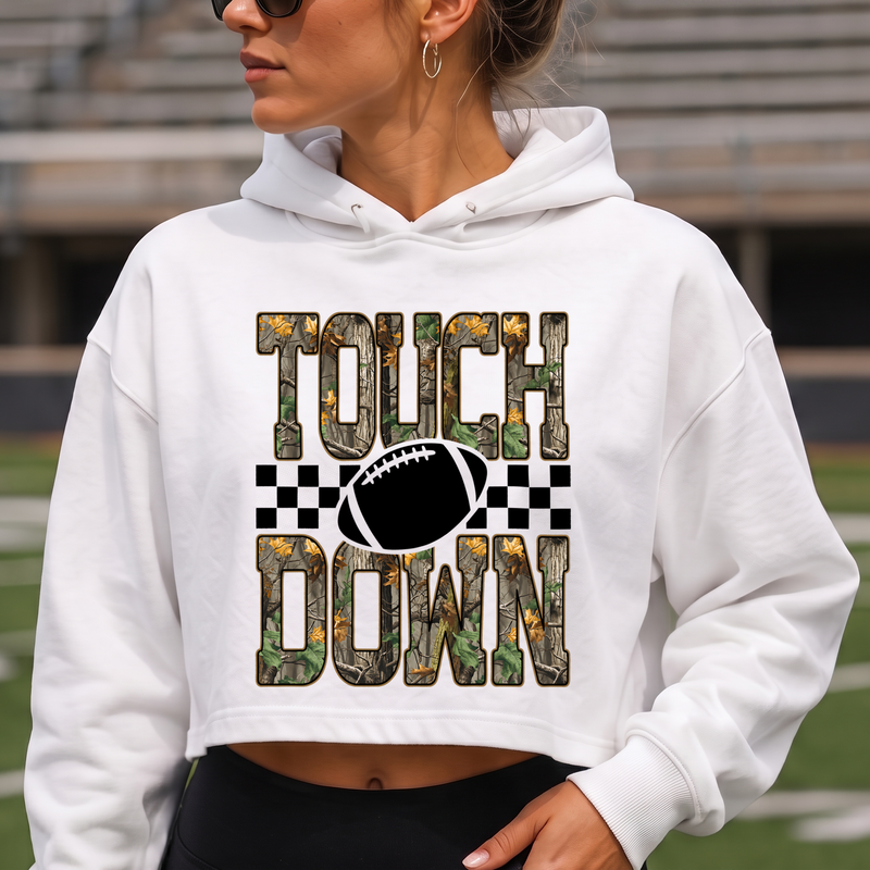 RealTree Wooded Camo & Grid Football - DTF Transfer