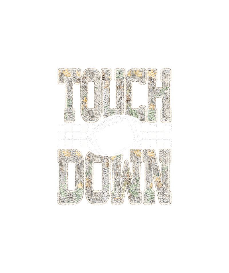RealTree Wooded Camo & Grid Football - DTF Transfer
