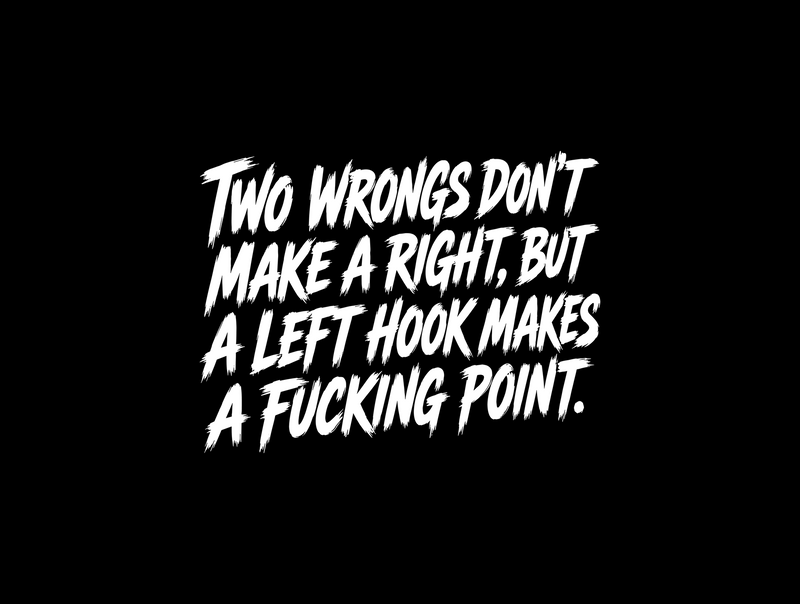 Left Hook Dark Humor - DTF Transfer