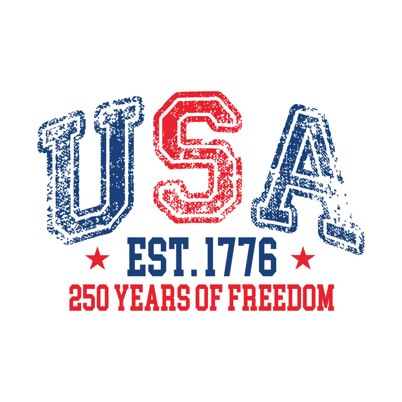 The USA 250 Semiquincentennial Varsity - DTF Transfer