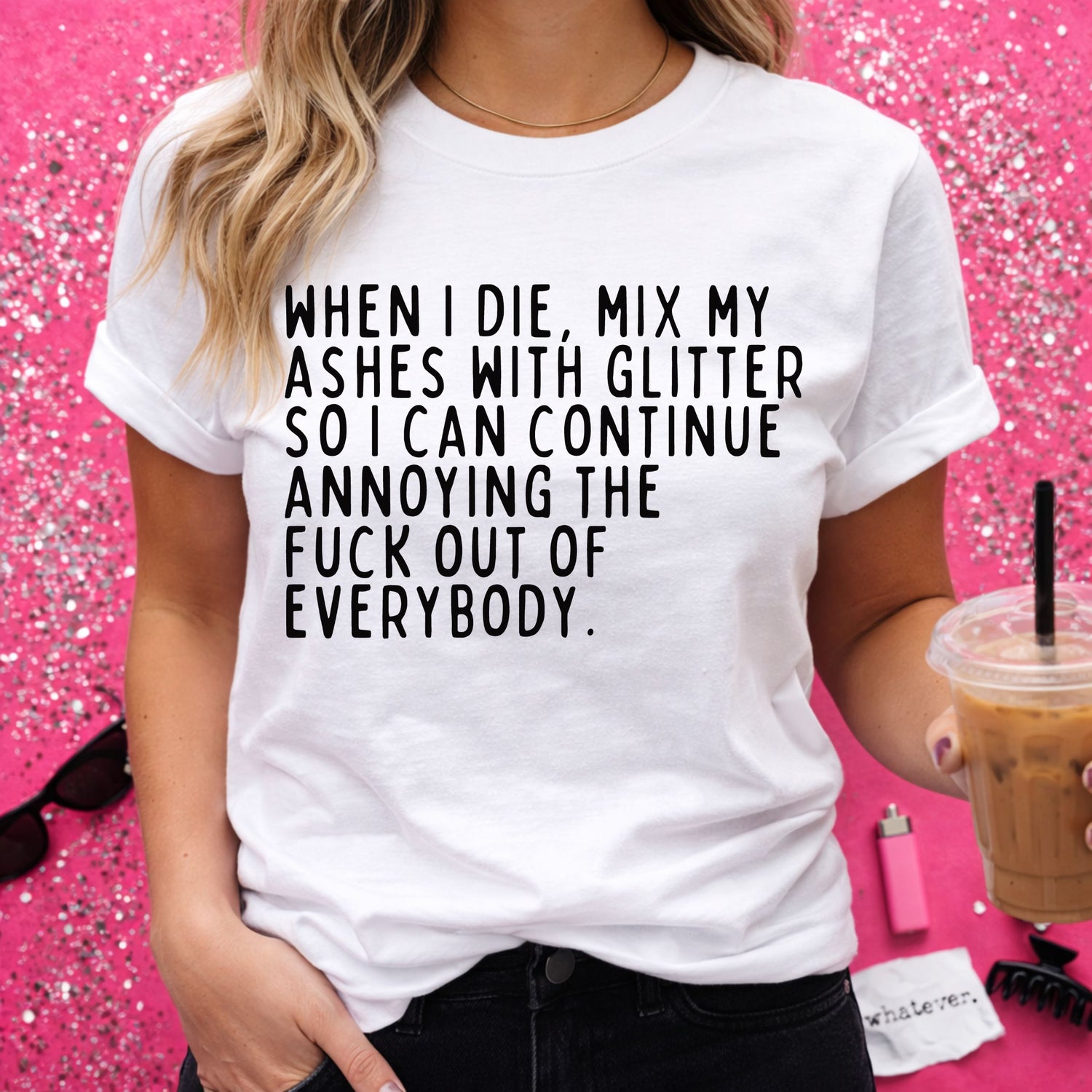 Ashes With Glitter- DTF Transfer