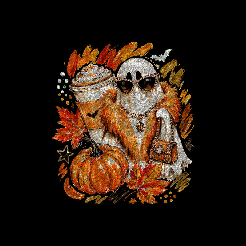 Boujee Autumn Ghost Glam Pumpkin Spice - DTF Transfer