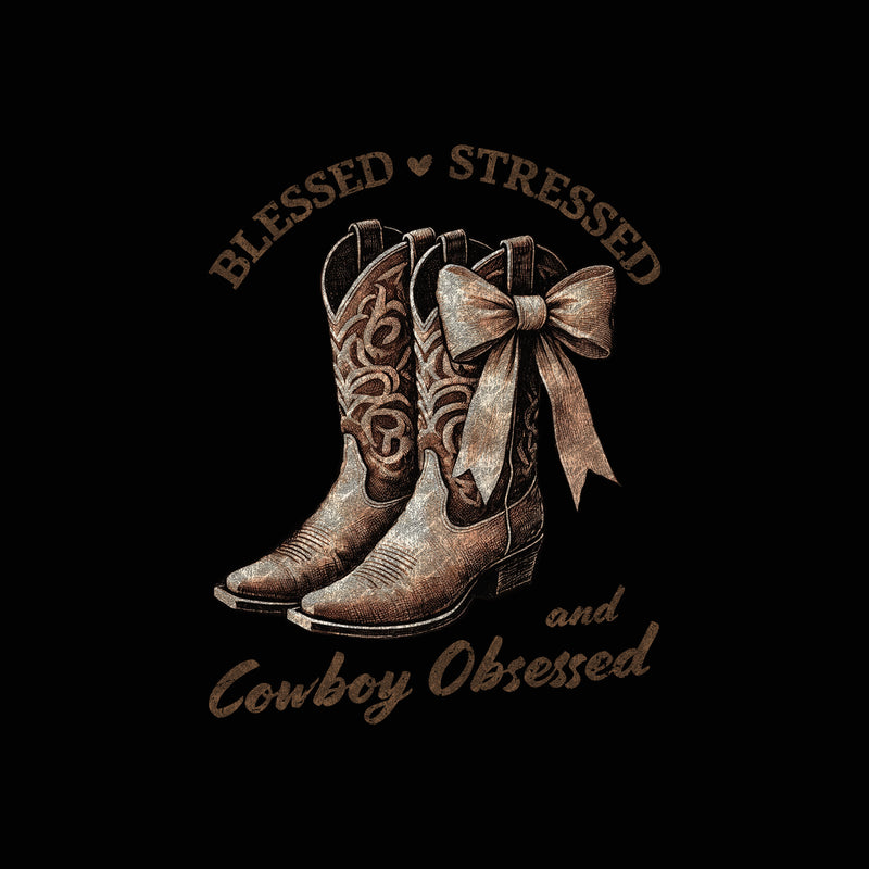 Blessed, Stressed & Cowboy Obsessed - DTF Transfer