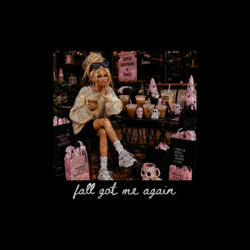 Fall Got Me Again, Pink Spooky Shopaholic - DTF Transfer