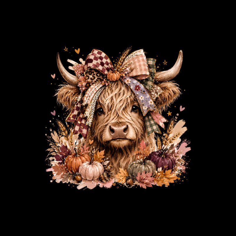 Fall Highland Cow - DTF Transfer