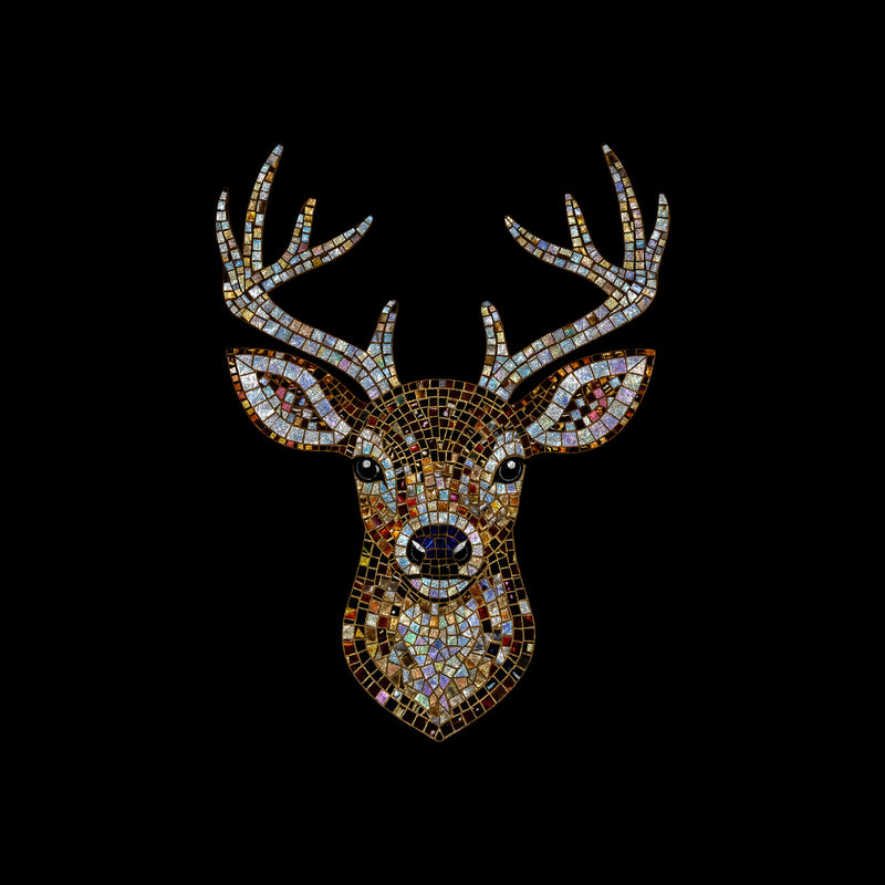 Faux Gemstone Buck Beaded Mosiac - DTF Transfer