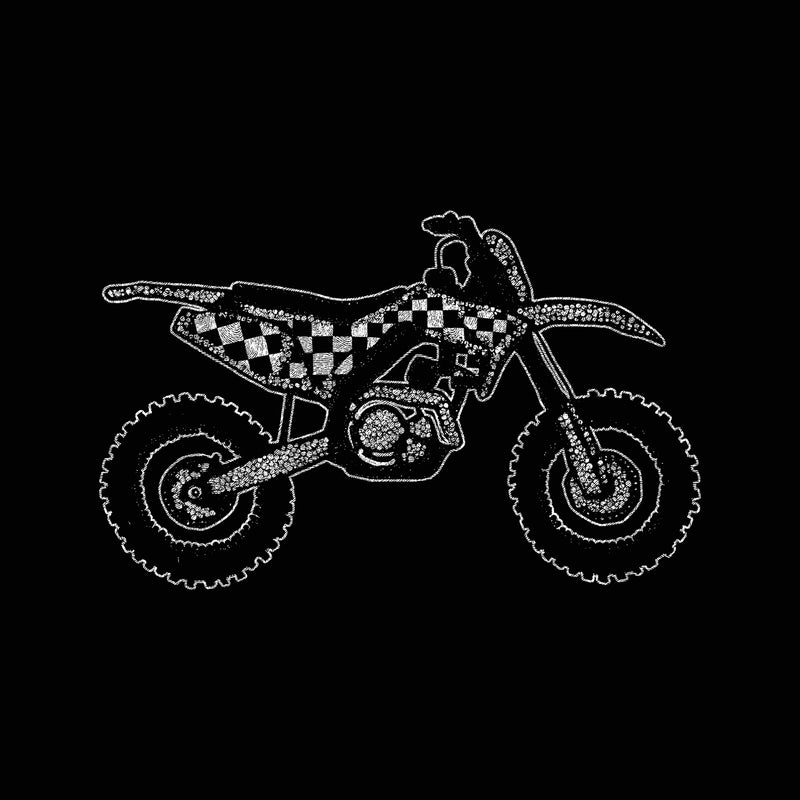 Faux Rhinestone Dirt Bike - DTF Transfer