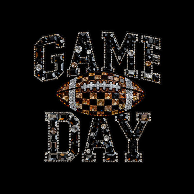 Faux Gemstone Game Day Football - DTF Transfer