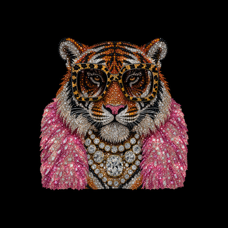 Boujee Faux Sparkly Tiger - DTF Transfer