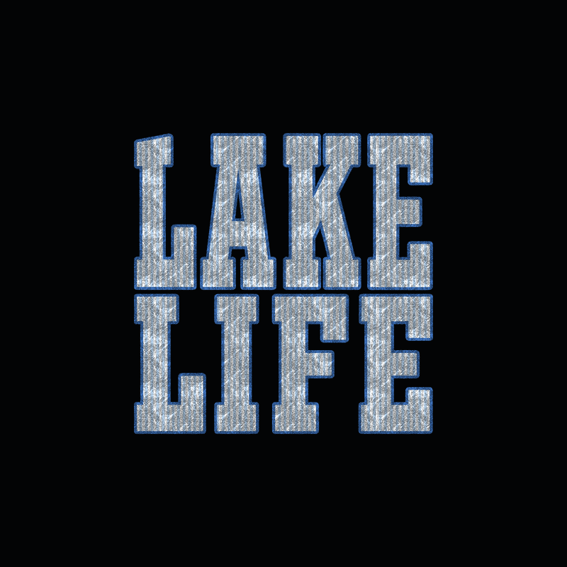 Striped Preppy Lake Life - DTF Transfer