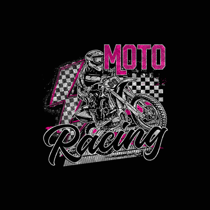 Electric Pink Moto Racing - DTF Transfer