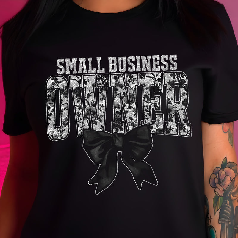 Dark Elegance Floral Small Business - DTF Transfer