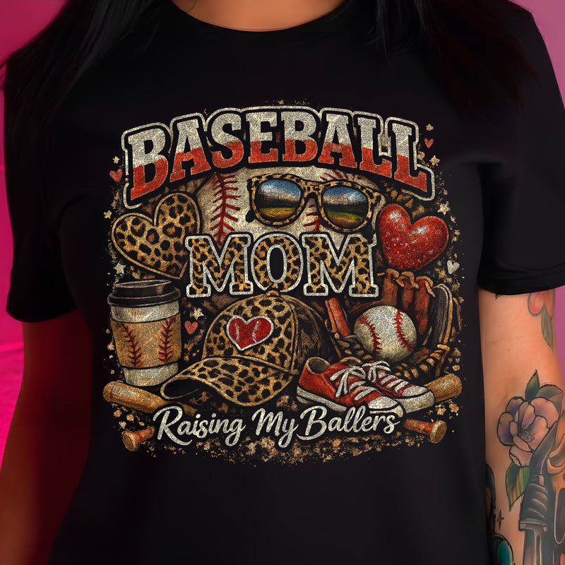 Ballpark Chic Leopard Baseball Mom - DTF Transfer
