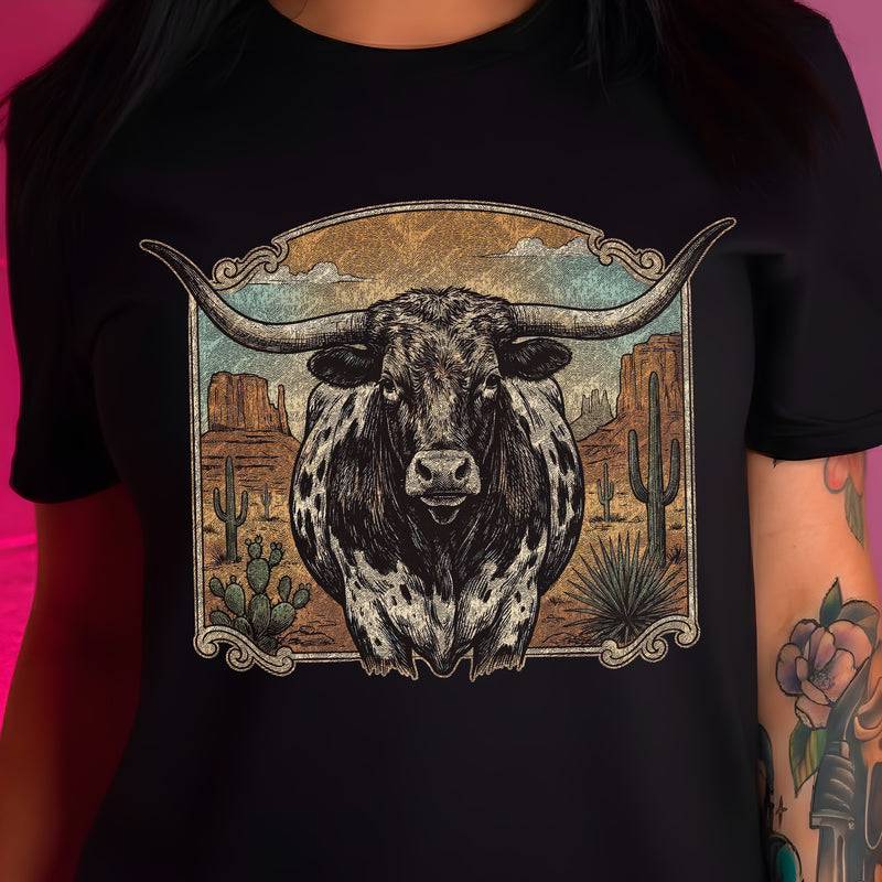 Monument Valley Longhorn - DTF Transfer