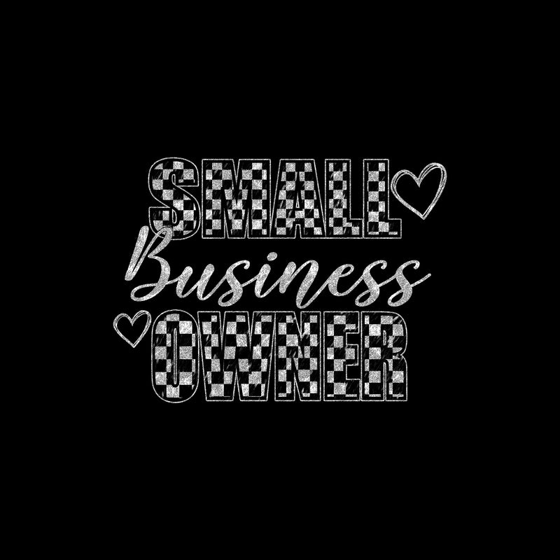 Checkered With Hearts Small Business Owner - DTF Transfer