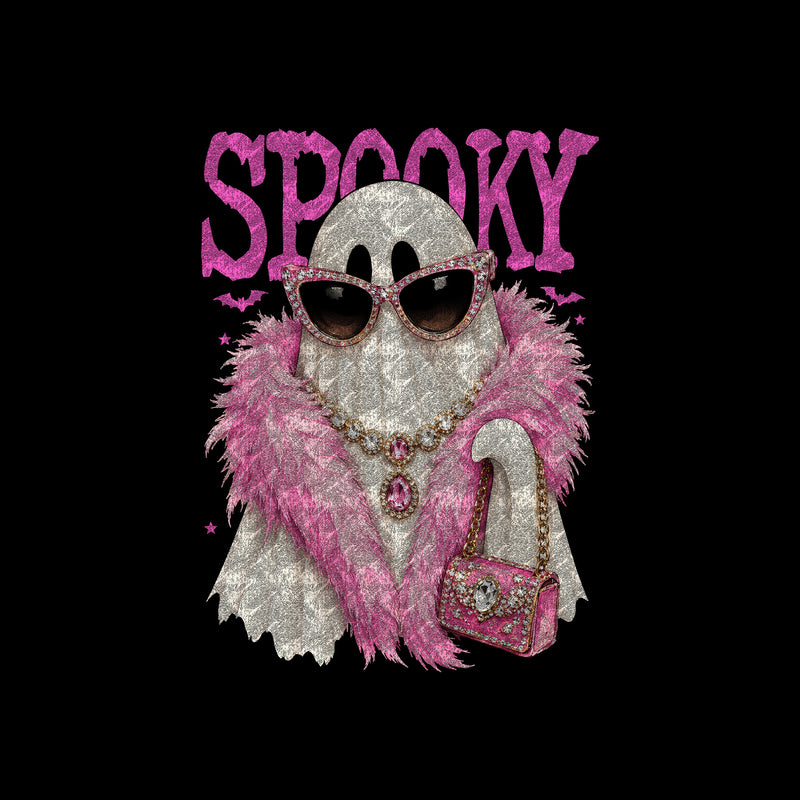 Spooky Pink Glam Boujee Ghost - DTF Transfer