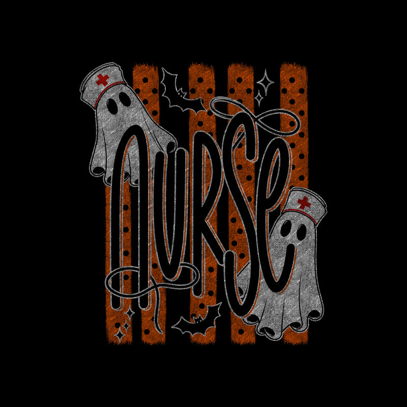 Striped Spooky Nurse Ghost - DTF Transfer